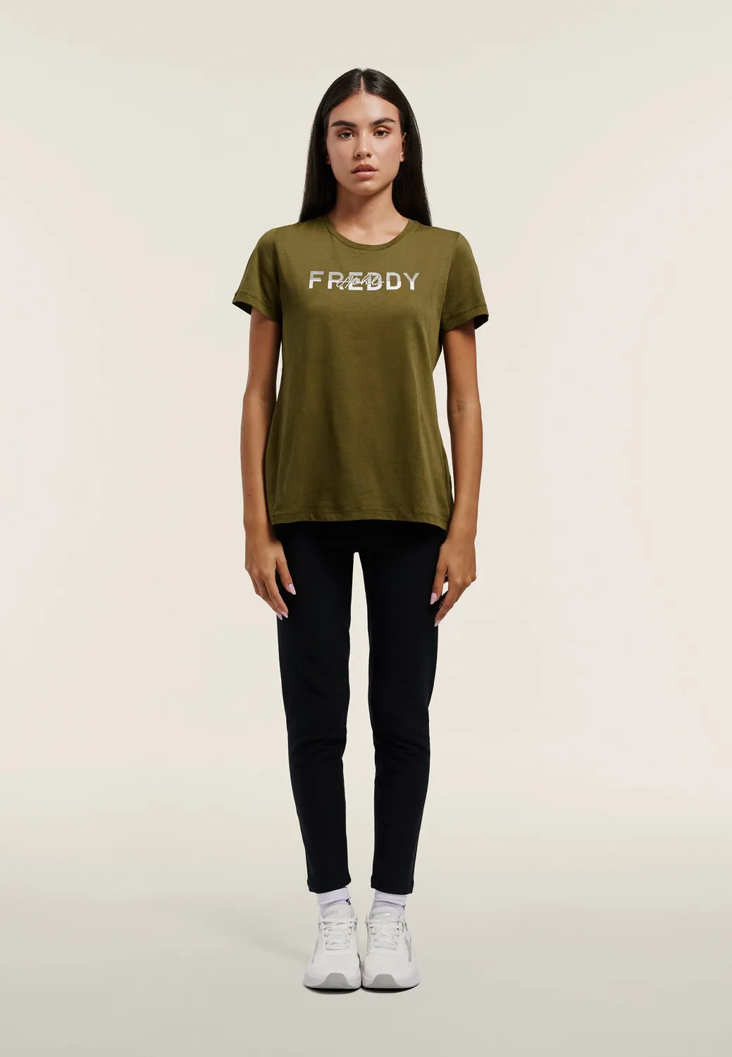 Freddy T-Shirt Damen Baumwolle Moonbeam regular