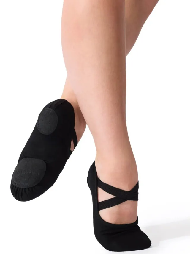 Capezio Hanami 2037W Ballettschläppchen Schwarz Canvas