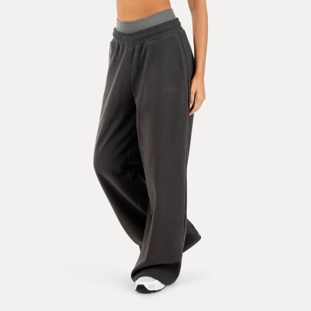 Smilodox Sirel Jogginghose Schwarz Oversize Wide-Leg