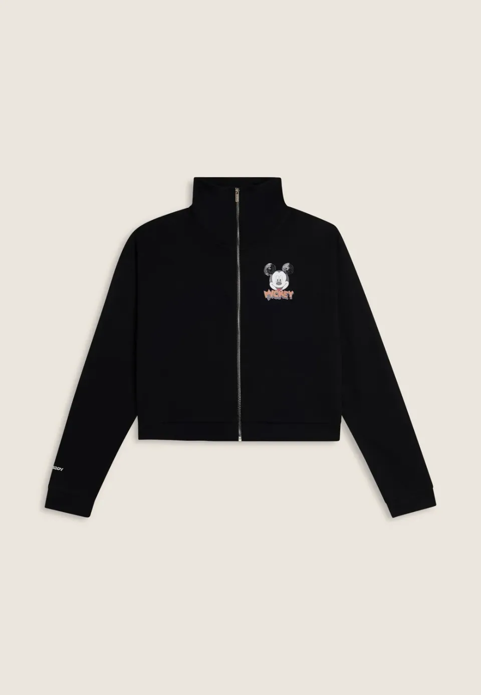 Freddy Mickey Mouse Sweatjacke Schwarz mit Zip Pailletten
