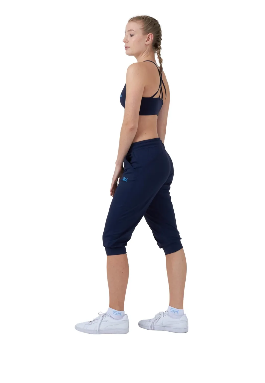SPORTKIND 3/4 Capri Jogginghose Sporthose mit Taschen