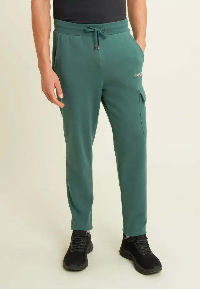 Freddy Cargo-Sweathose Herren Blau Baumwolle Beintasche