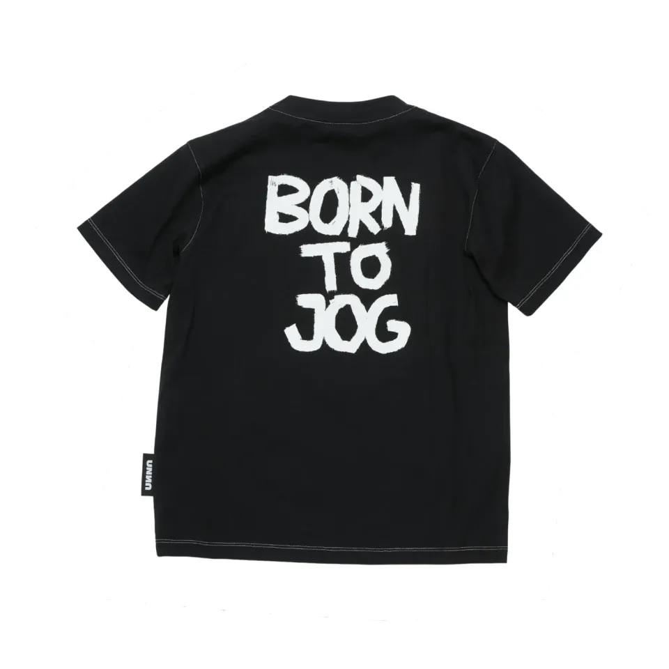 UNNA Born To Jog Tee Laufshirt schwarz Baumwolle