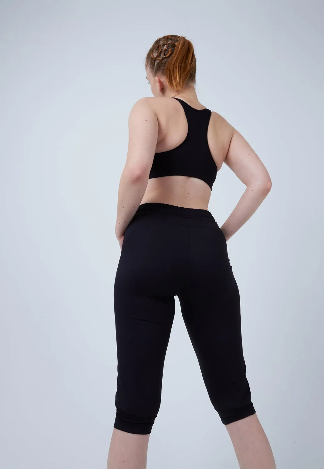 SPORTKIND 3/4 Capri Jogginghose Sporthose mit Taschen