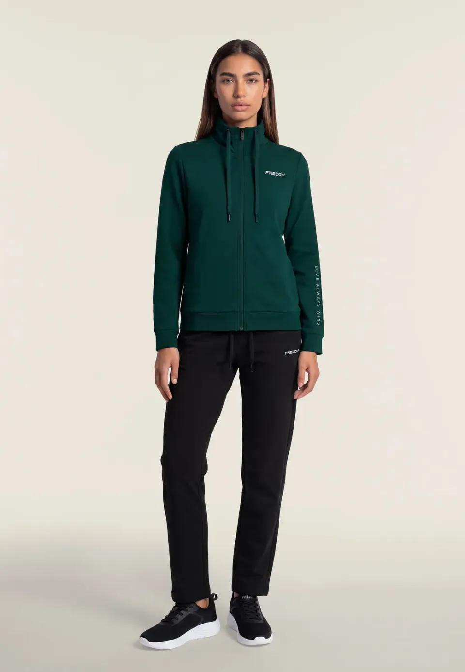 Freddy Trainingsanzug Damen Full-Zip Navy Sticklogo
