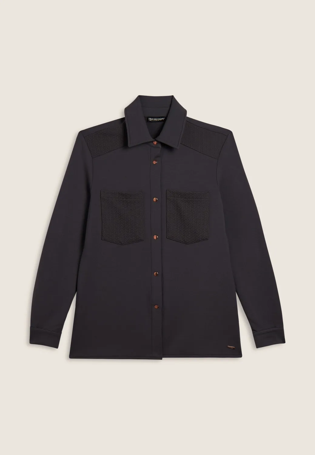 Freddy Sweat-Hemd Damen Goldknöpfe Forged Iron warm