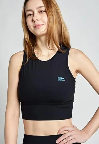 Sportkind Tennis Fitness Crop Top atmungsaktiv