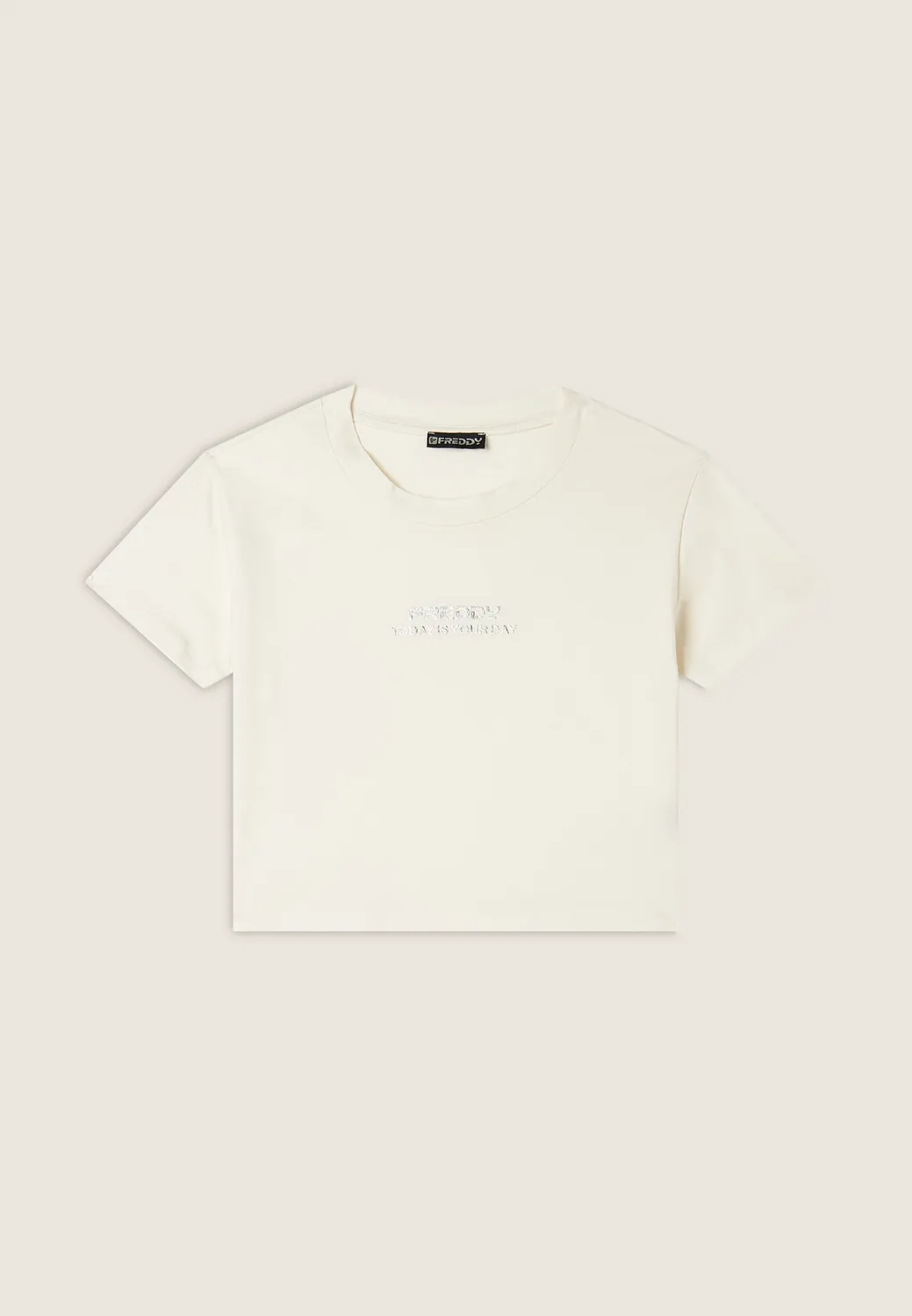 Freddy Cropped T-Shirt anthrazit slim fit