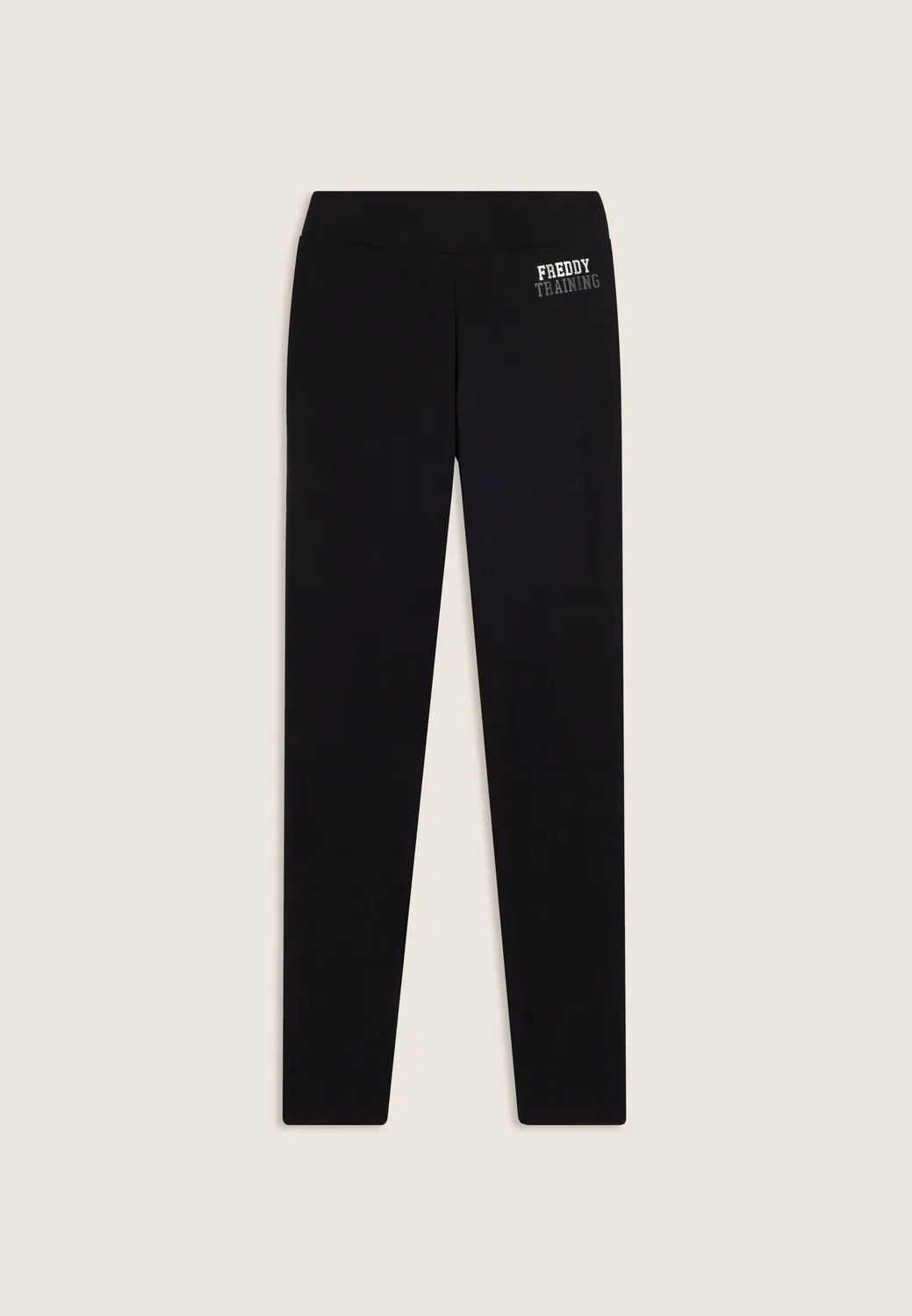 Freddy Training 7/8 Leggings Nero hoher Bund Glitzer