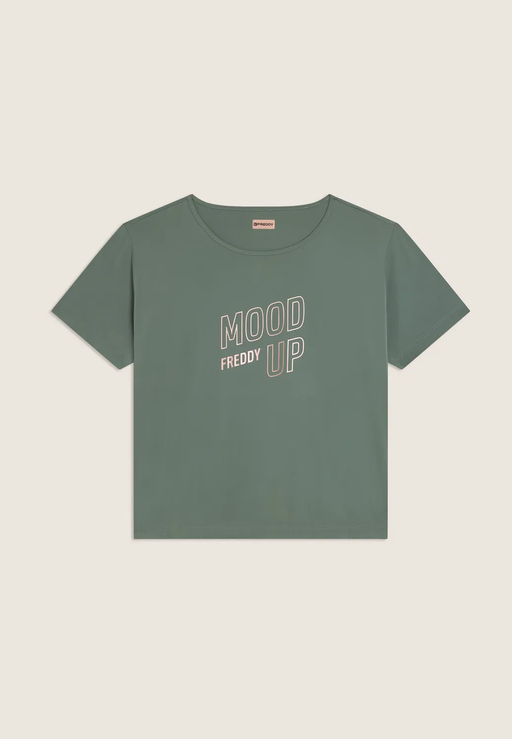 Freddy T-Shirt Cropped Mood Up Damen Schwarz Funktion