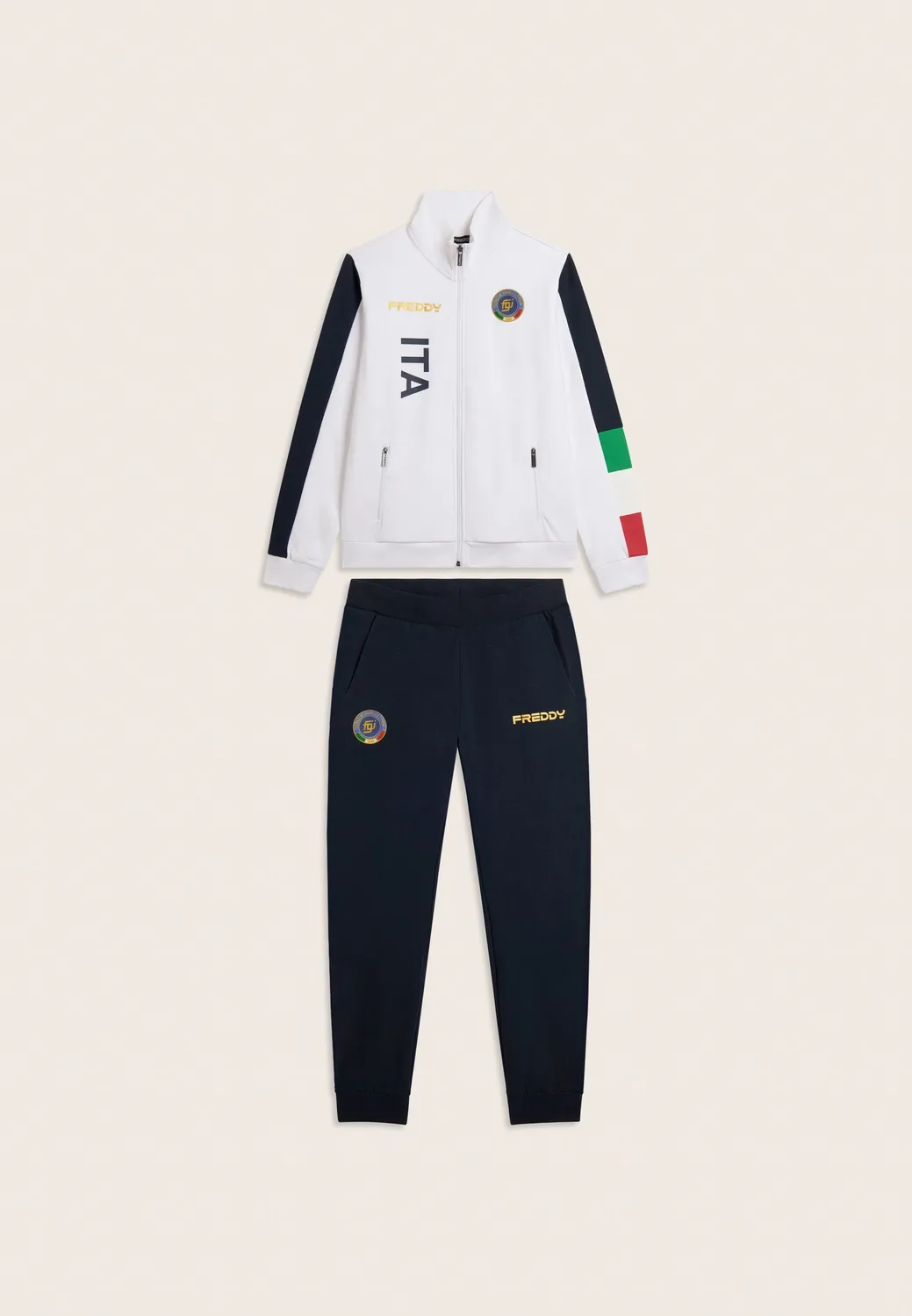 Freddy FGI Italia Damen Trainingsanzug Weiß-Blau