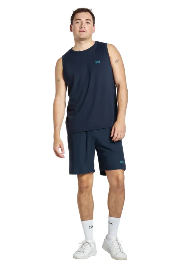 SPORTKIND Tank Top Herren Navy Blau ärmellos