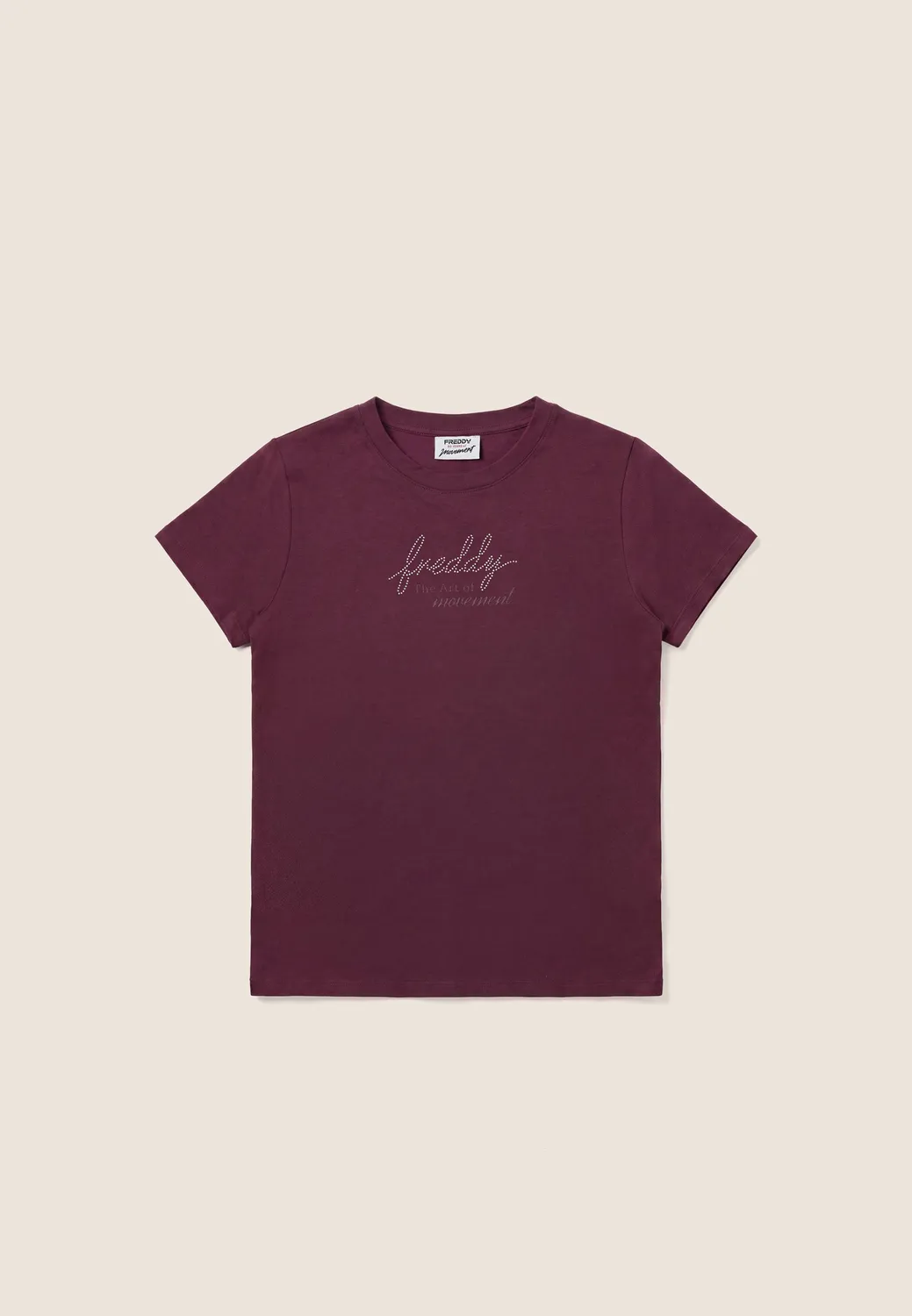Freddy The Art of Movement T-Shirt Regular Schwarz Perlen