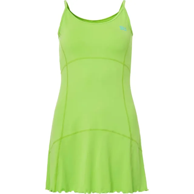 SPORTKIND Tennis Kleid neongrün Gr. 134 Spaghettiträger