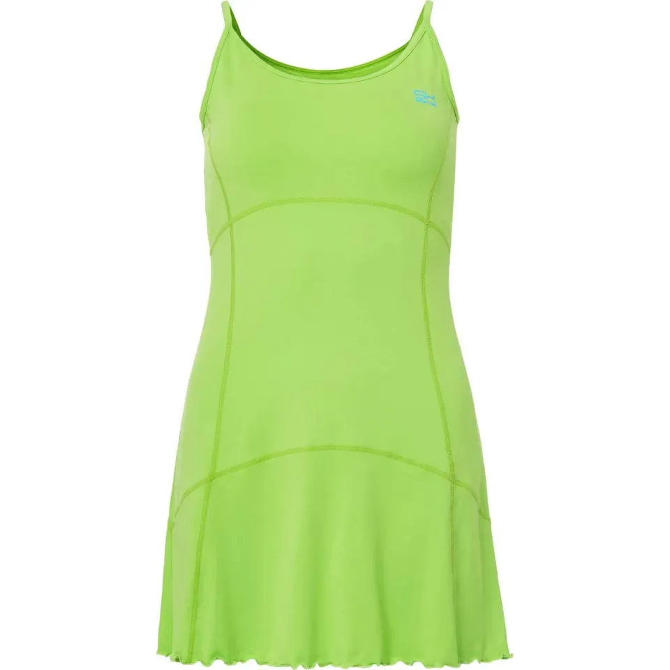 SPORTKIND Tennis Kleid neongrün Gr. 134 Spaghettiträger
