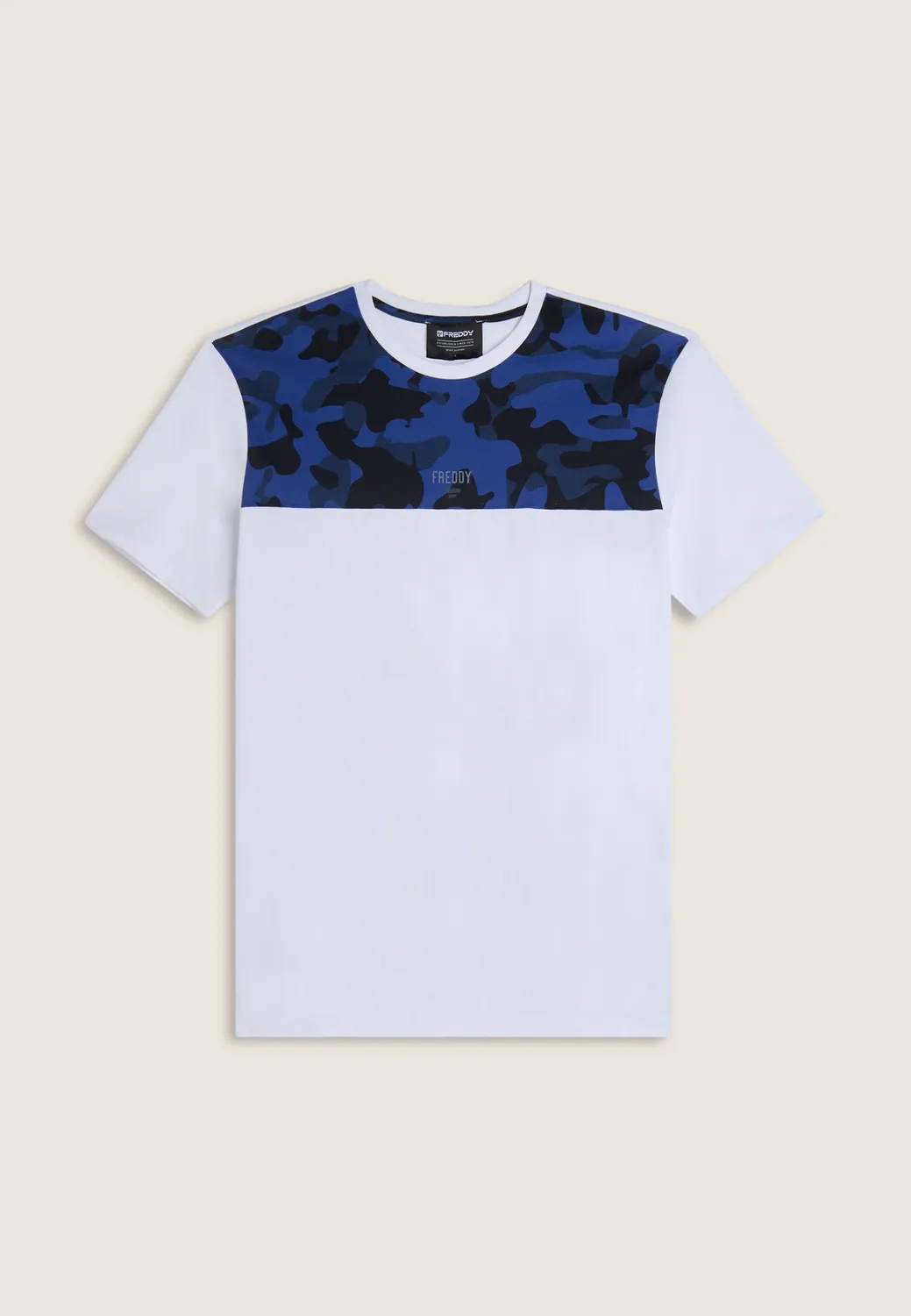 Freddy T-Shirt Camouflage Einsatz Dress Blue