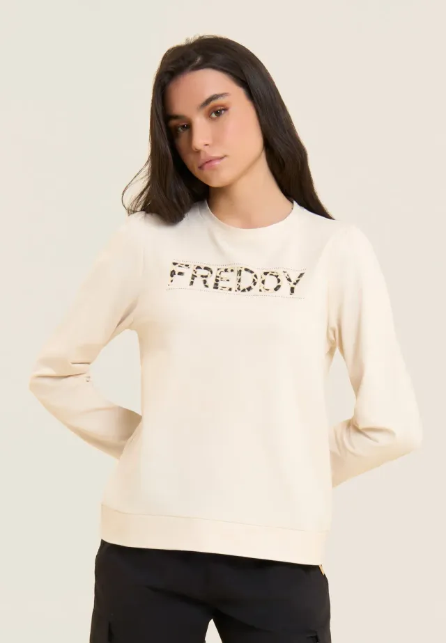 Freddy Animalier Sweatshirt Drapiert Schwarz