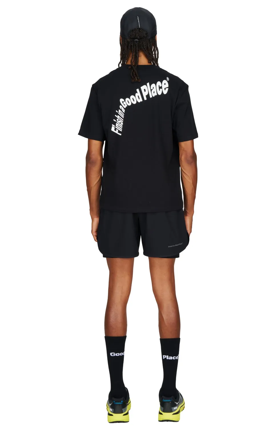 UNNA Flow Shorts 5 Zoll Laufshorts schwarz ECONYL