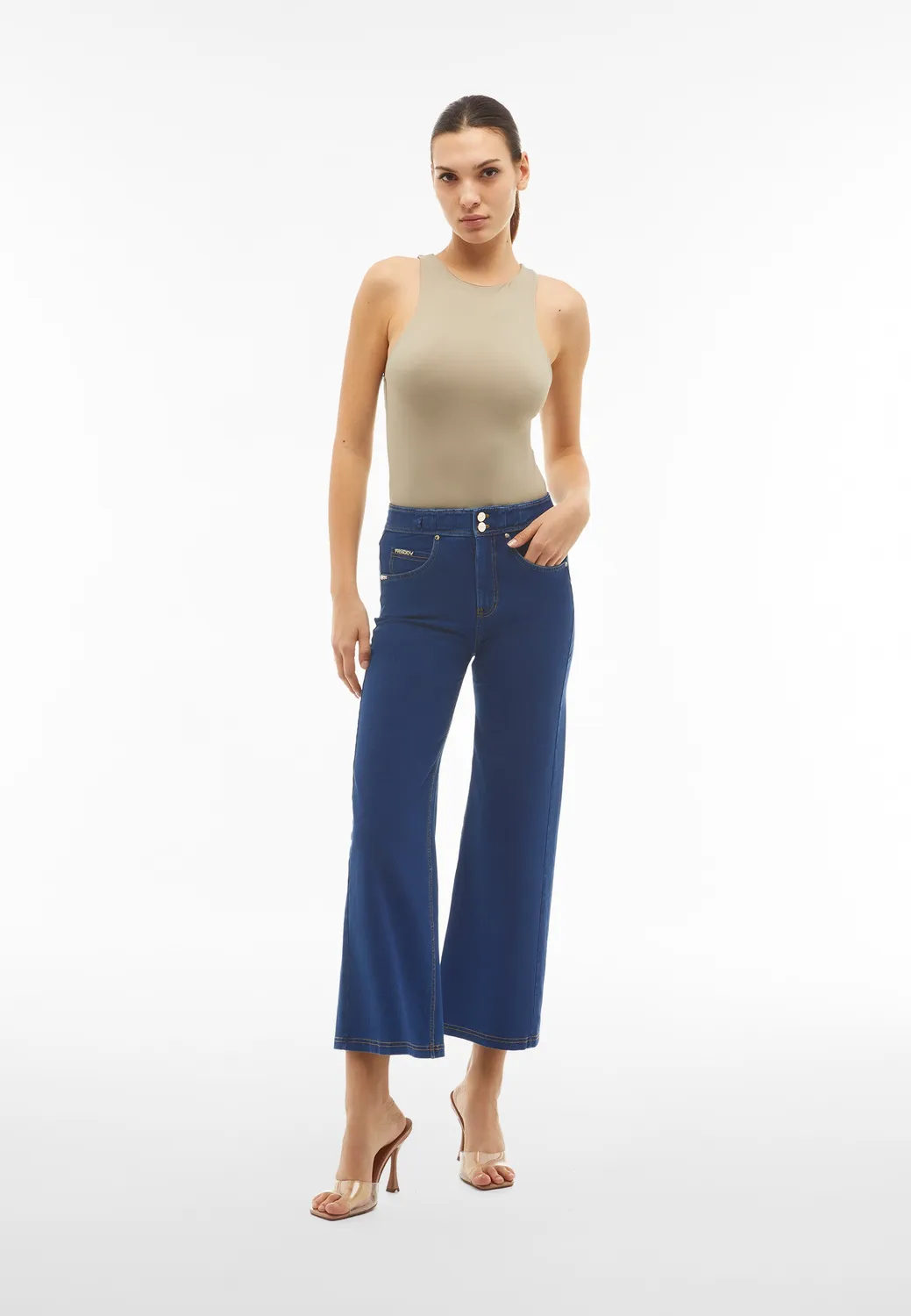 Freddy N.O.W. Wide Leg Cropped Jeanshose Denim