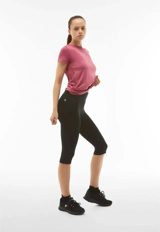 Freddy Superfit Capri-Leggings Schwarz atmungsaktiv 3/4