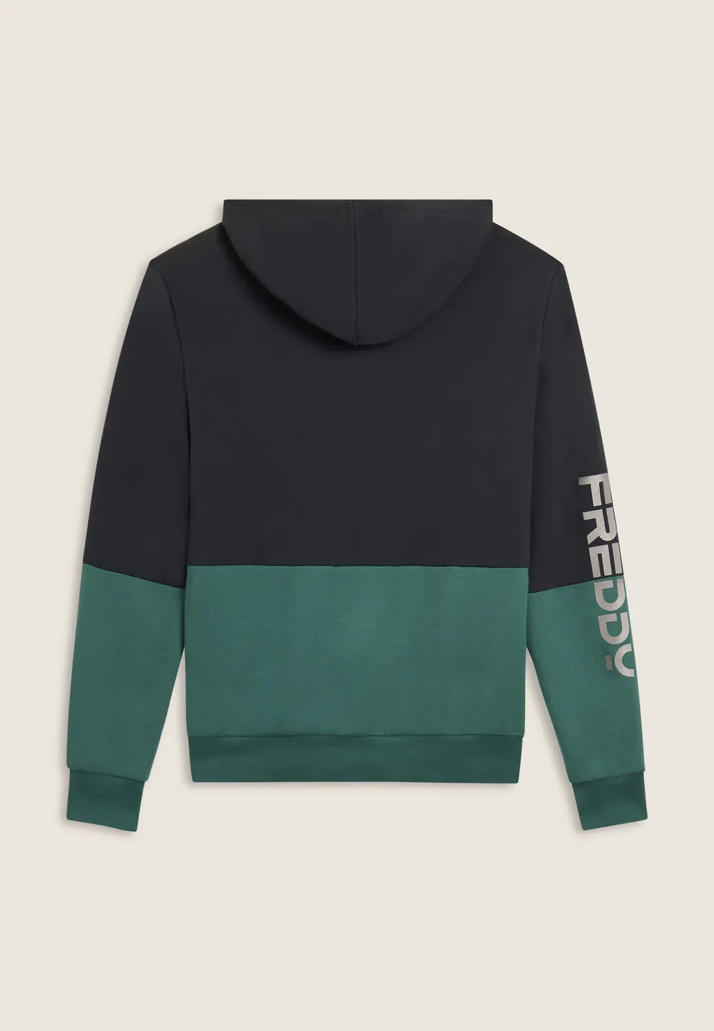 Freddy Colour Block Hoodie Herren Schwarz-Blau Baumwolle