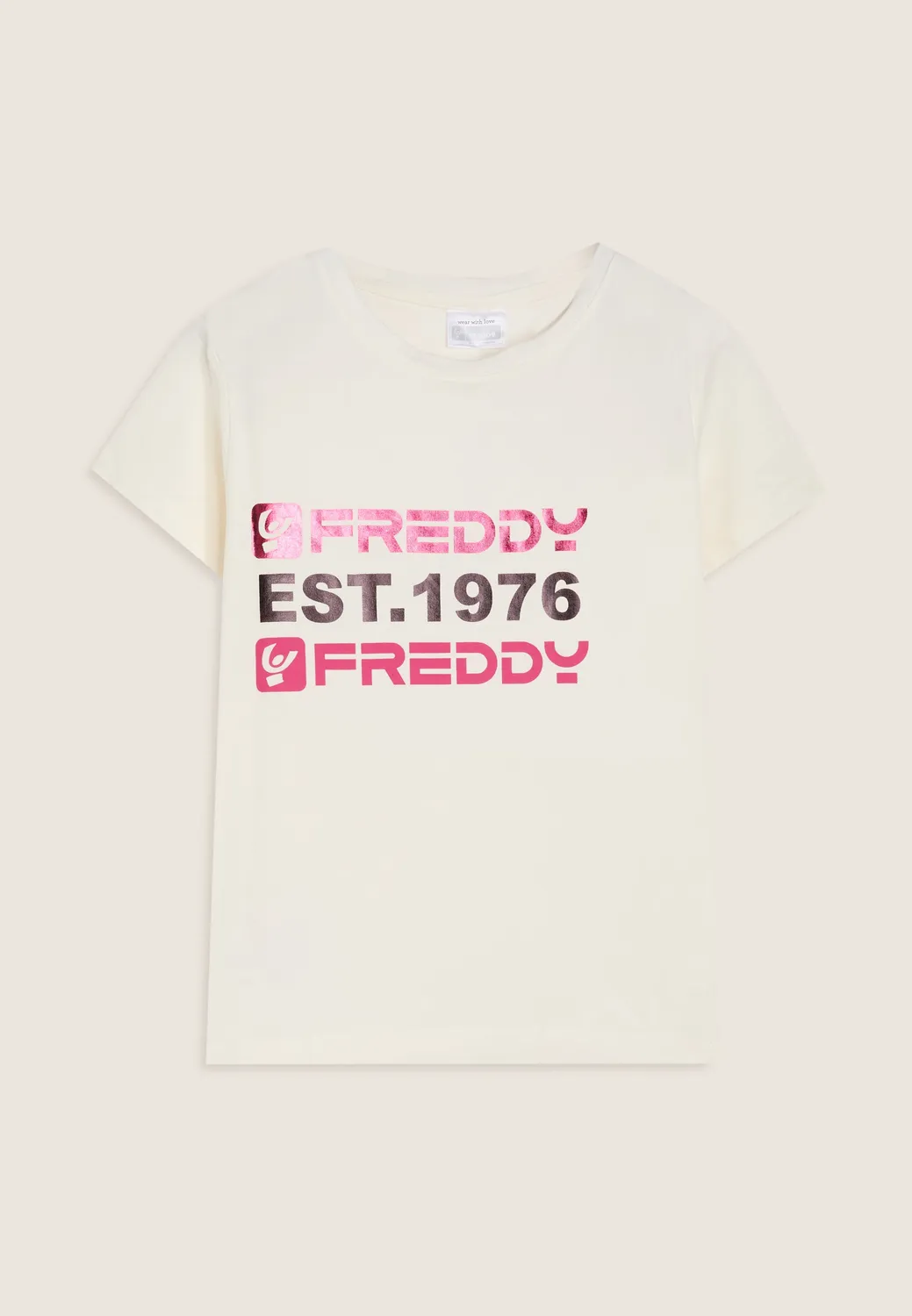 Freddy T-Shirt Mädchen Schwarz Maxi-Logo Baumwolle