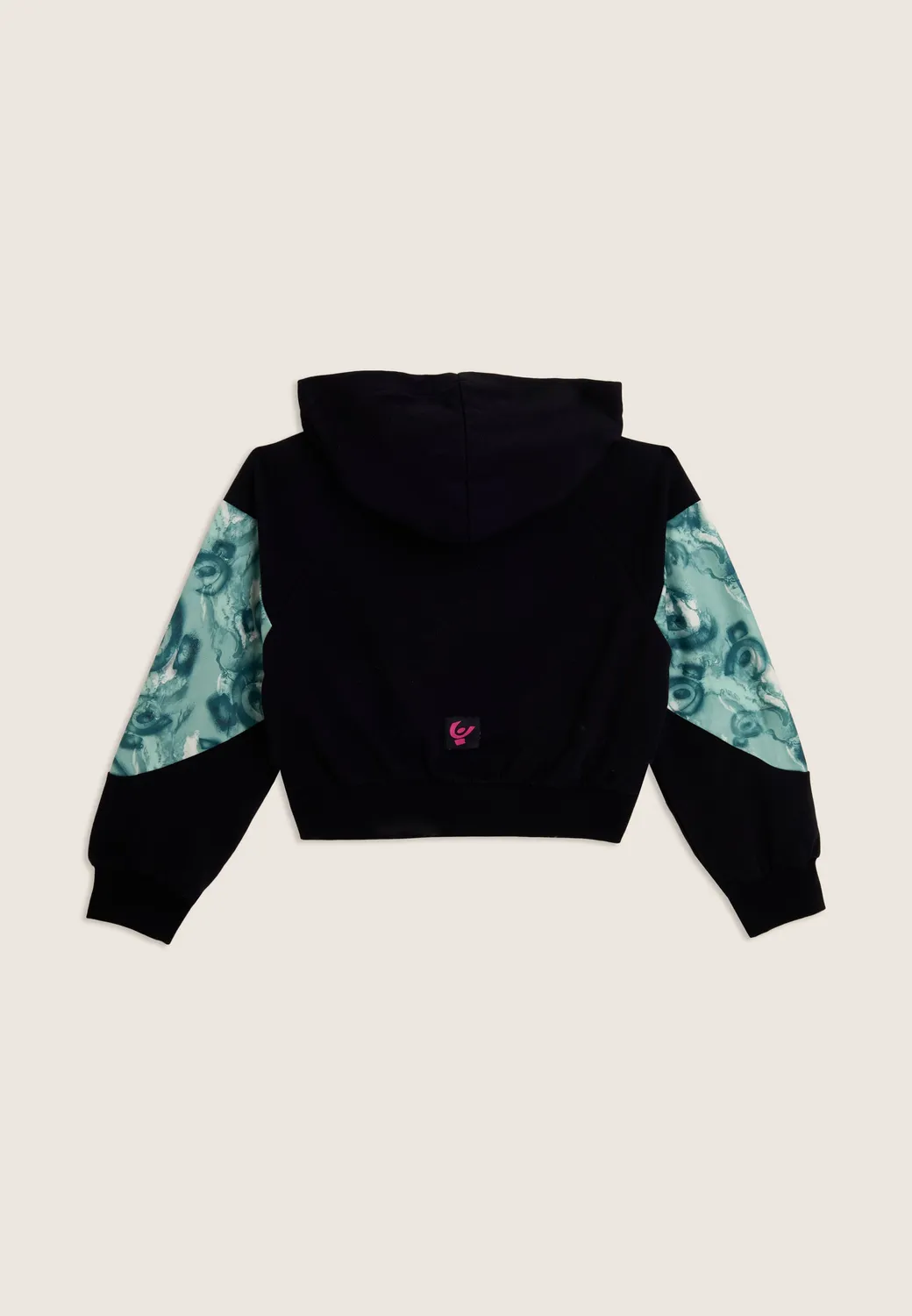 Freddy Junior Color-Block Hoodie schwarz cropped kurz
