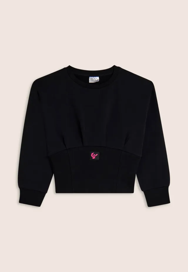 Freddy Cropped Sweatshirt Mädchen Rippbündchen