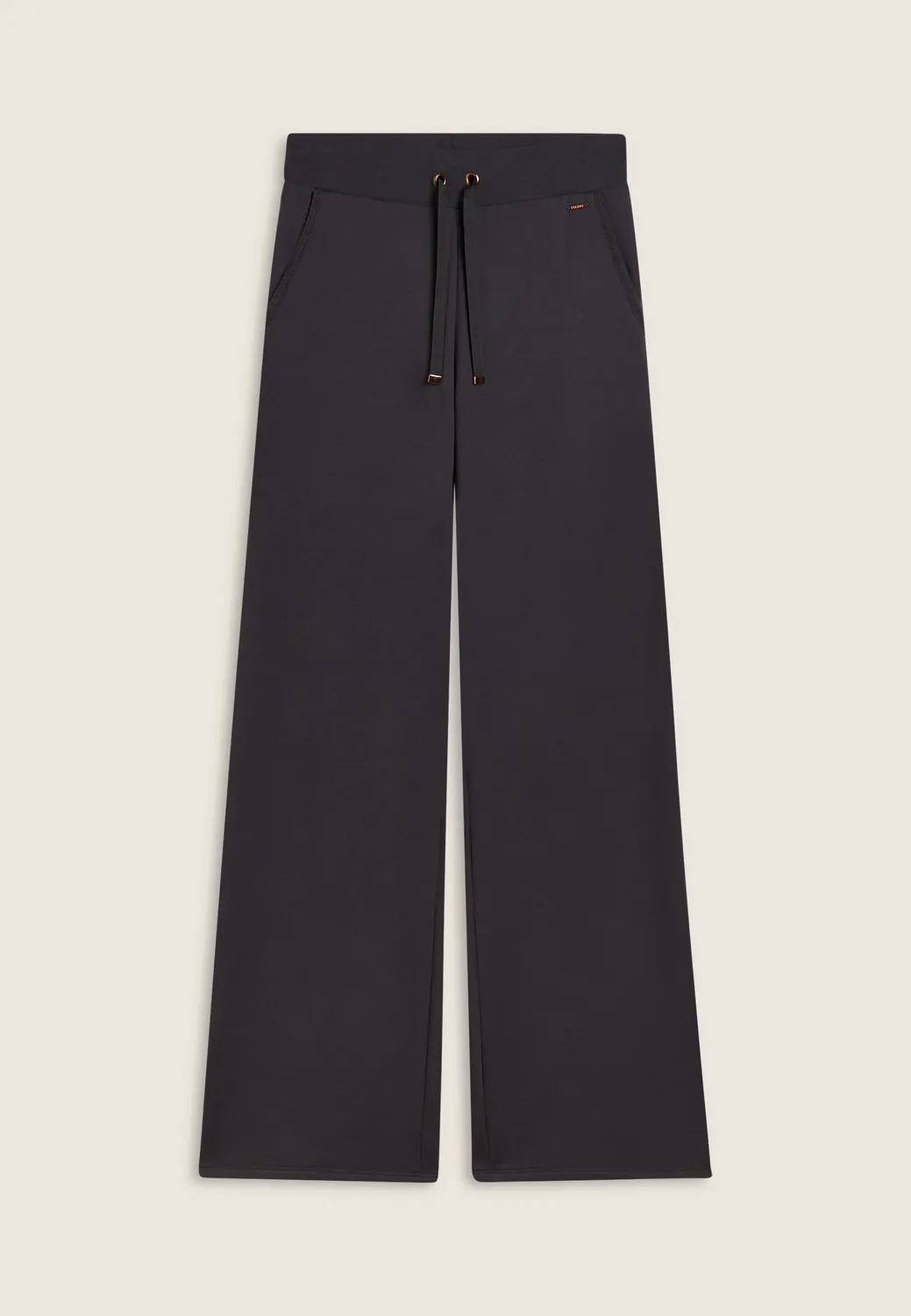 Freddy Wide Leg Hose schwarz Micro-Zopf