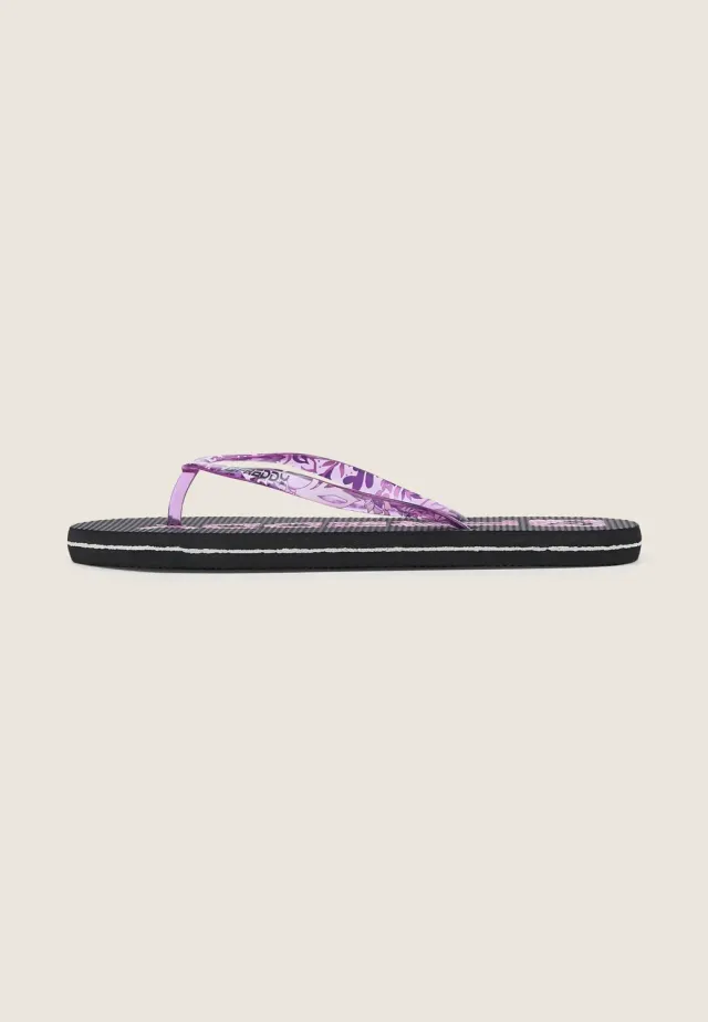 Freddy Zehentrenner Viola Transparent Blumen-Print