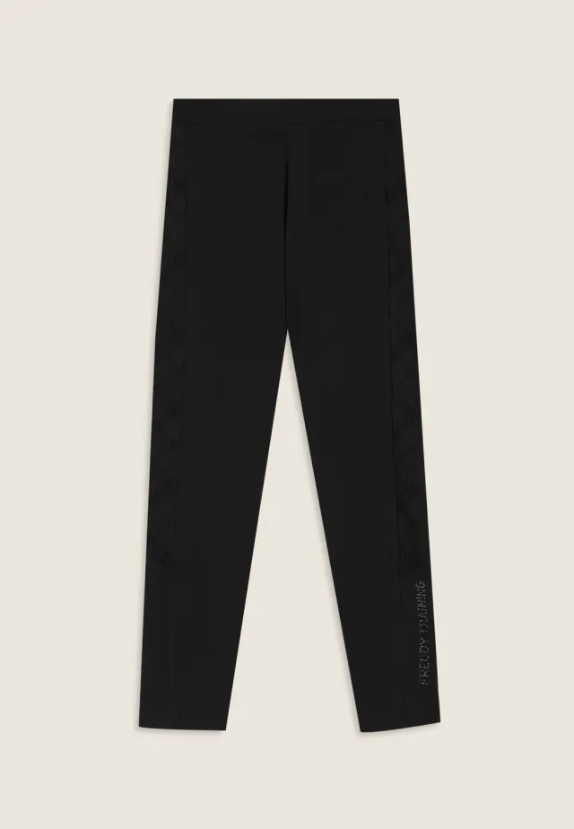 Freddy 7/8 Leggings Black-Phantom Check Baumwolle Garzato
