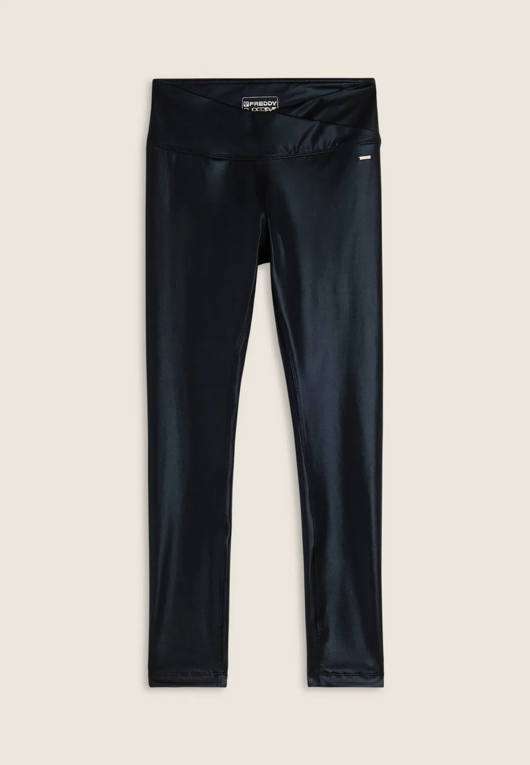 Freddy 7/8 Leggings Schwarz Wet-Look Coated Regular