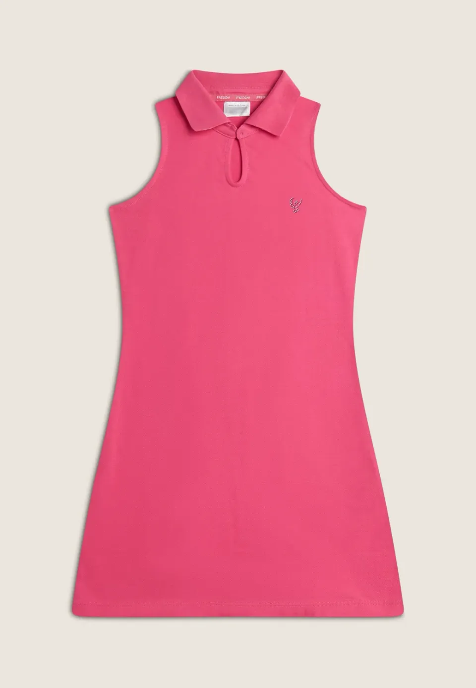 Freddy Mädchen Kleid rosa Piqué ärmellos
