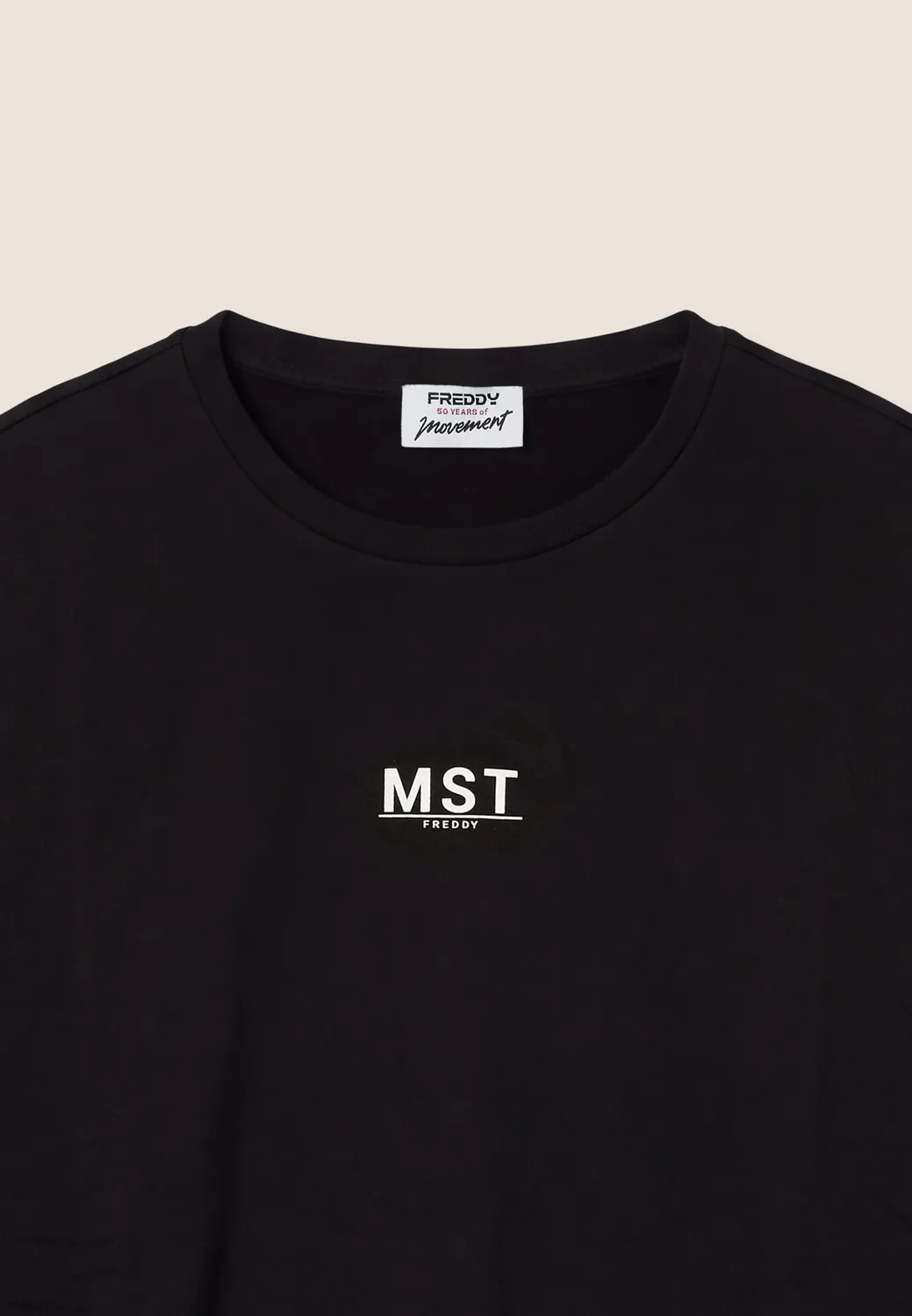 Freddy Oversize Cropped Sweatshirt Nero MST-Print