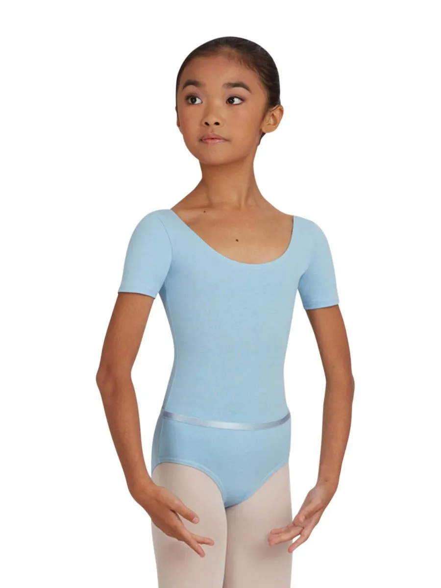 Capezio CAD400C Ballettanzug Mädchen Kurzarm Rosa Baumwolle