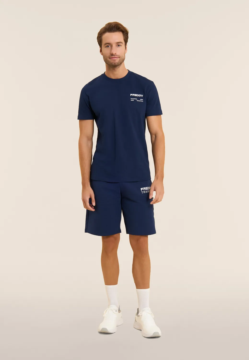 Freddy Logo T-Shirt Herren Pageant Blue Baumwolle