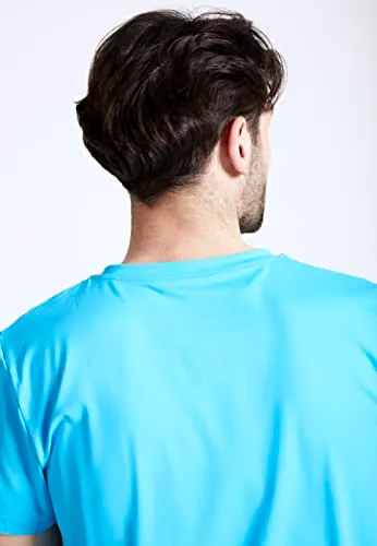 SPORTKIND V-Ausschnitt T-Shirt türkis S UV-Schutz