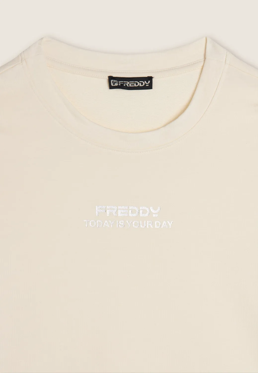 Freddy Cropped Sweatshirt Coconut Milk French Terry