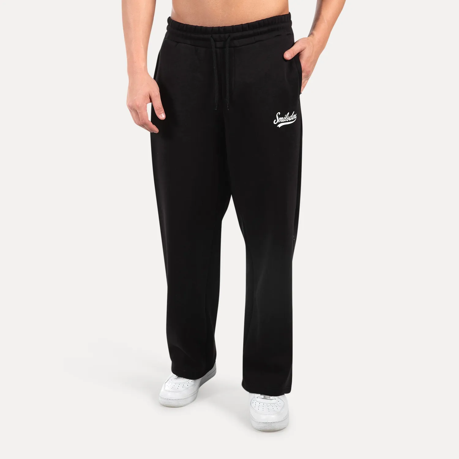 Smilodox Lorik Jogginghose Herren Schwarz Loose Fit Baumwolle