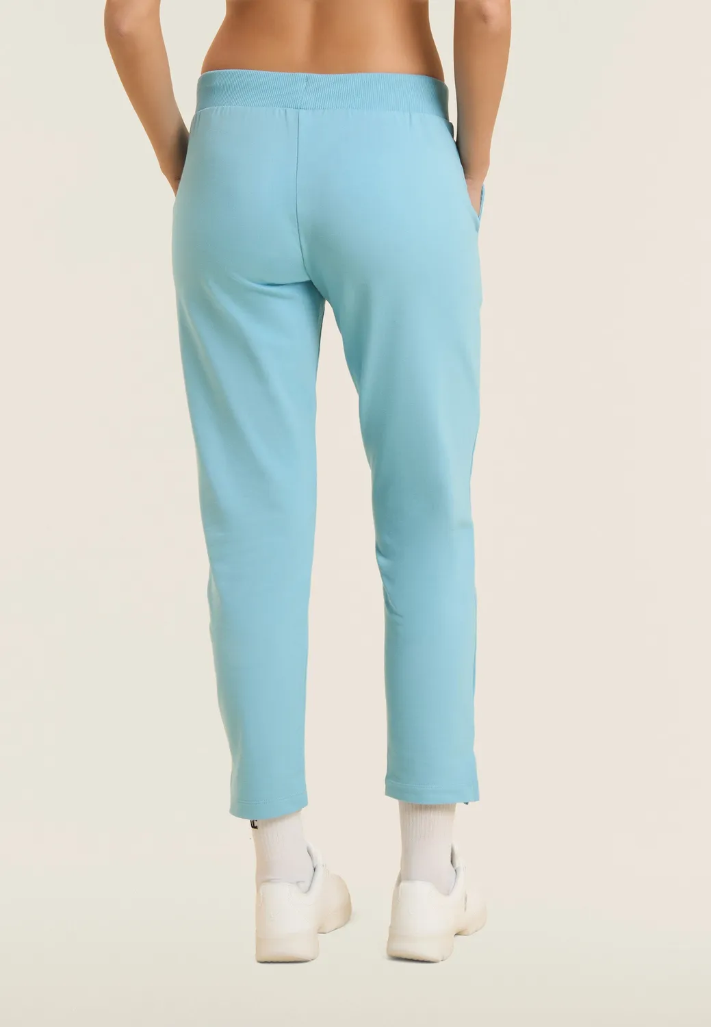 Freddy 7/8 Sporthose Schlitz Schwarz French Terry