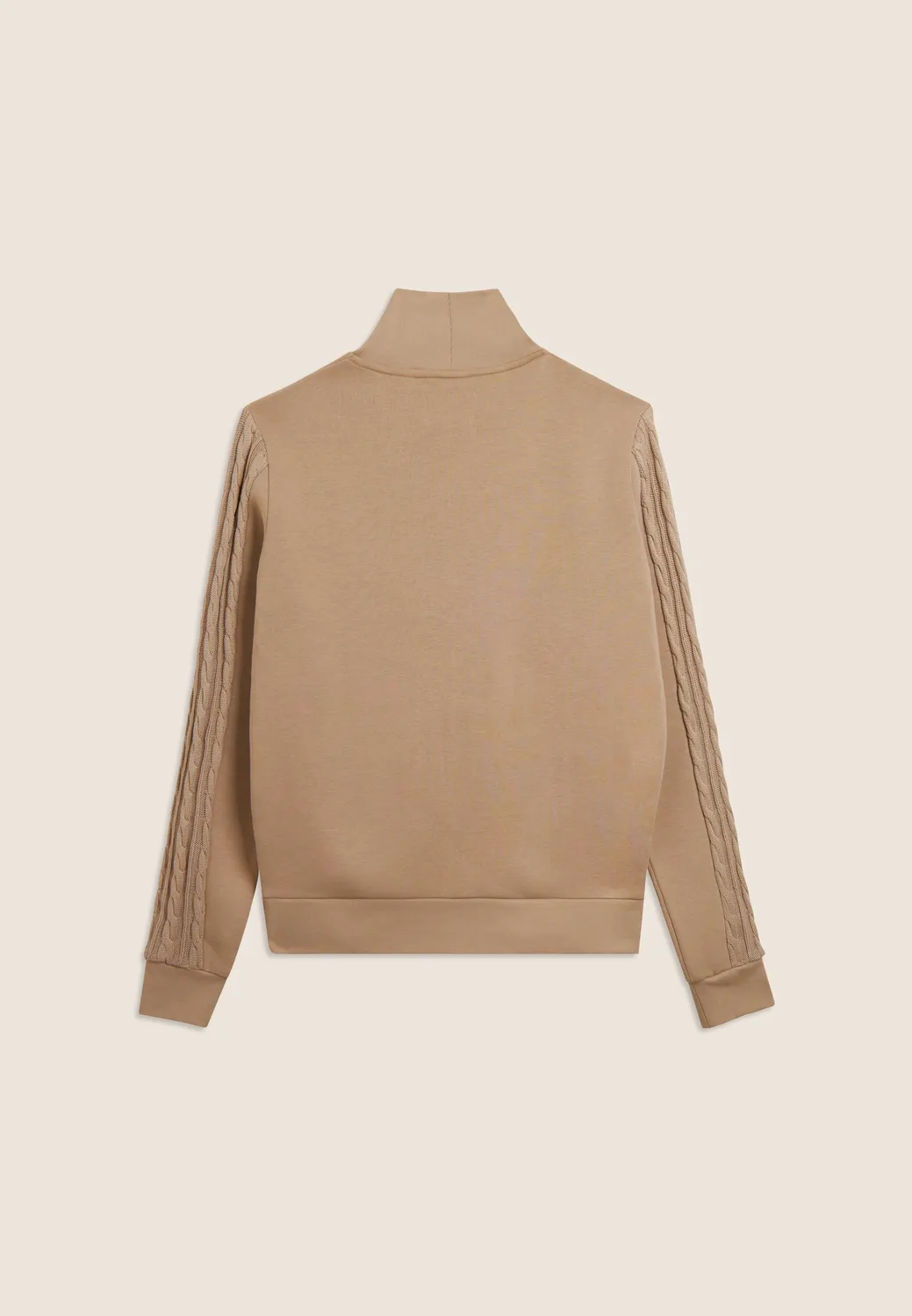 Freddy Herren Sweatshirt Taupe mit Zopfstrick