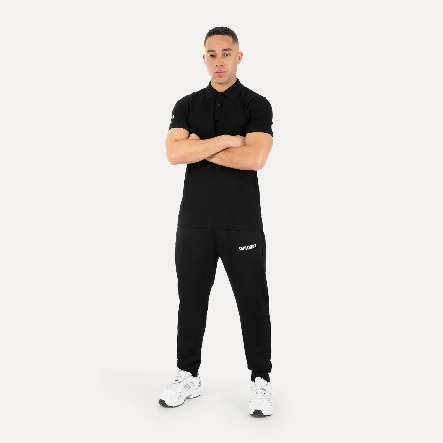Smilodox Lunara Basic Tjardo Poloshirt Schwarz Baumwolle