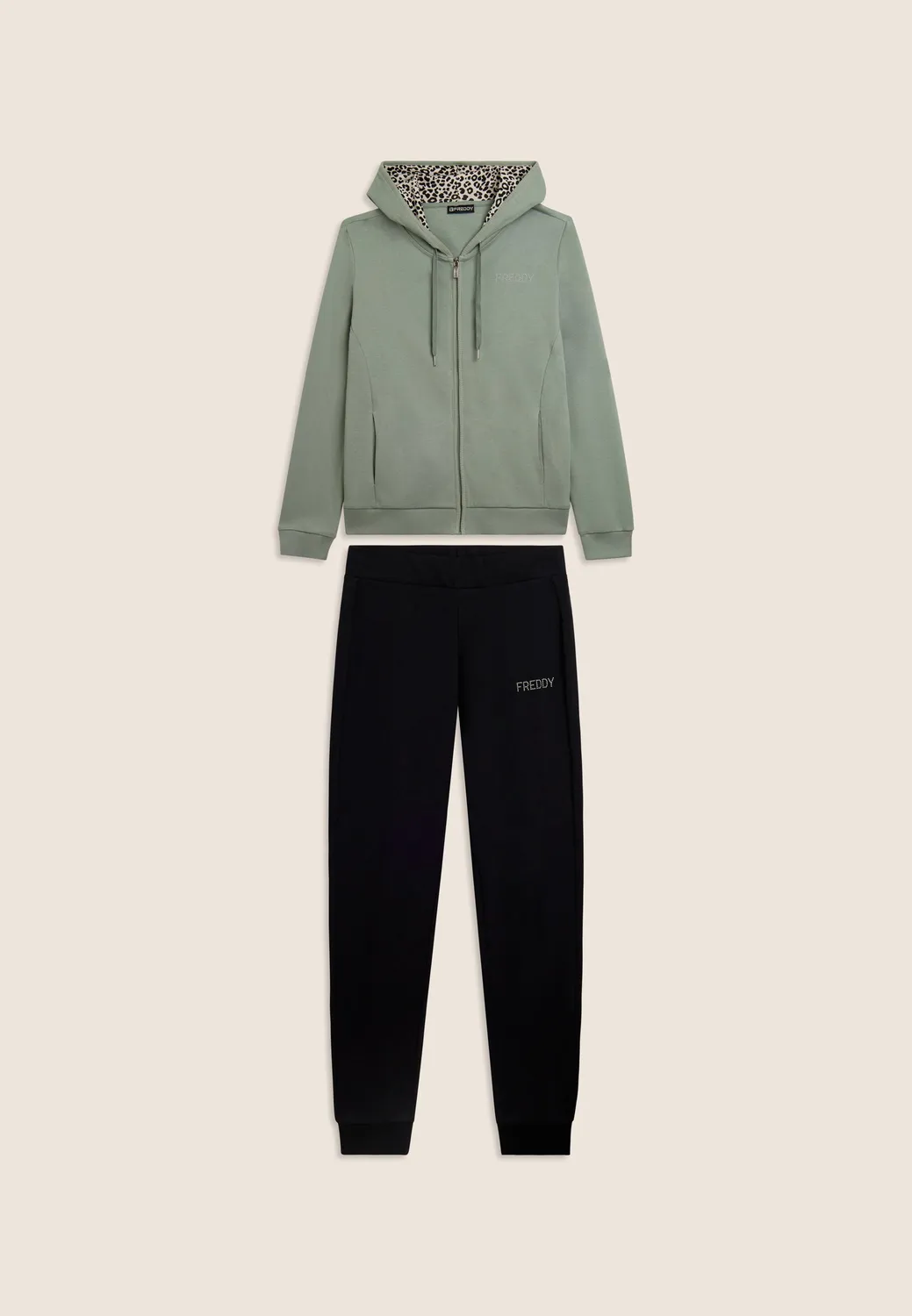 Freddy Trainingsanzug Damen schwarz Baumwolle