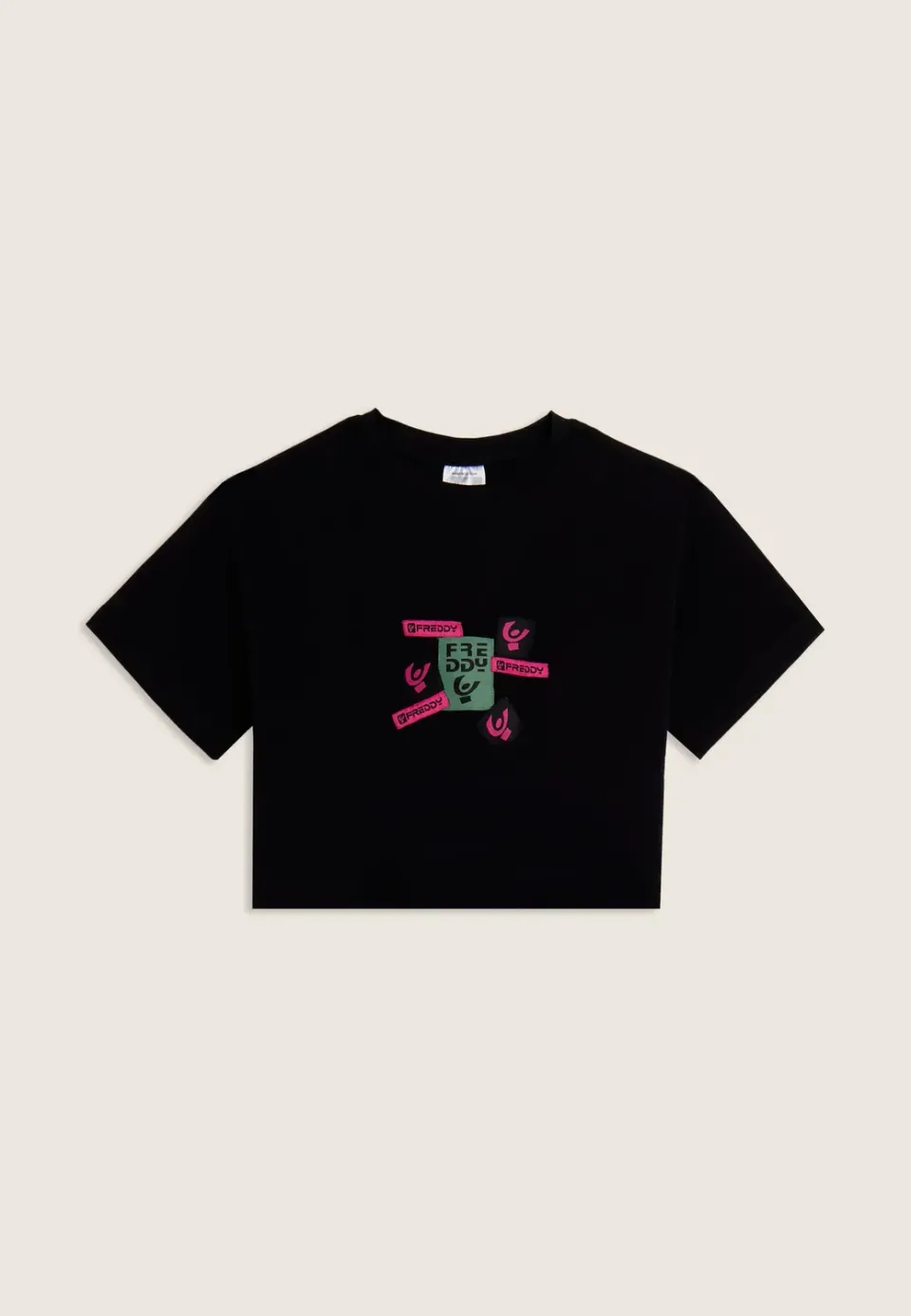 Freddy Junior Cropped T-Shirt Milk White Logoprint