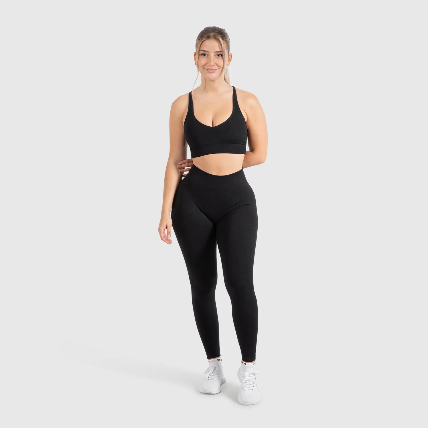Smilodox Cetrina Scrunch Sport BH Schwarz