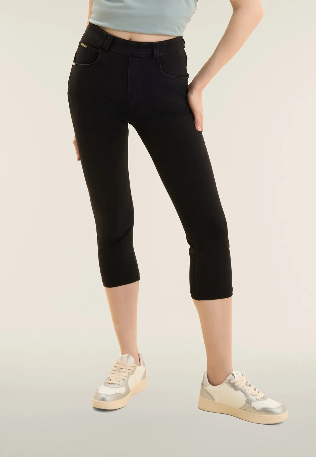Freddy Capri Denim Leggings Indigo 5 Taschen High Waist