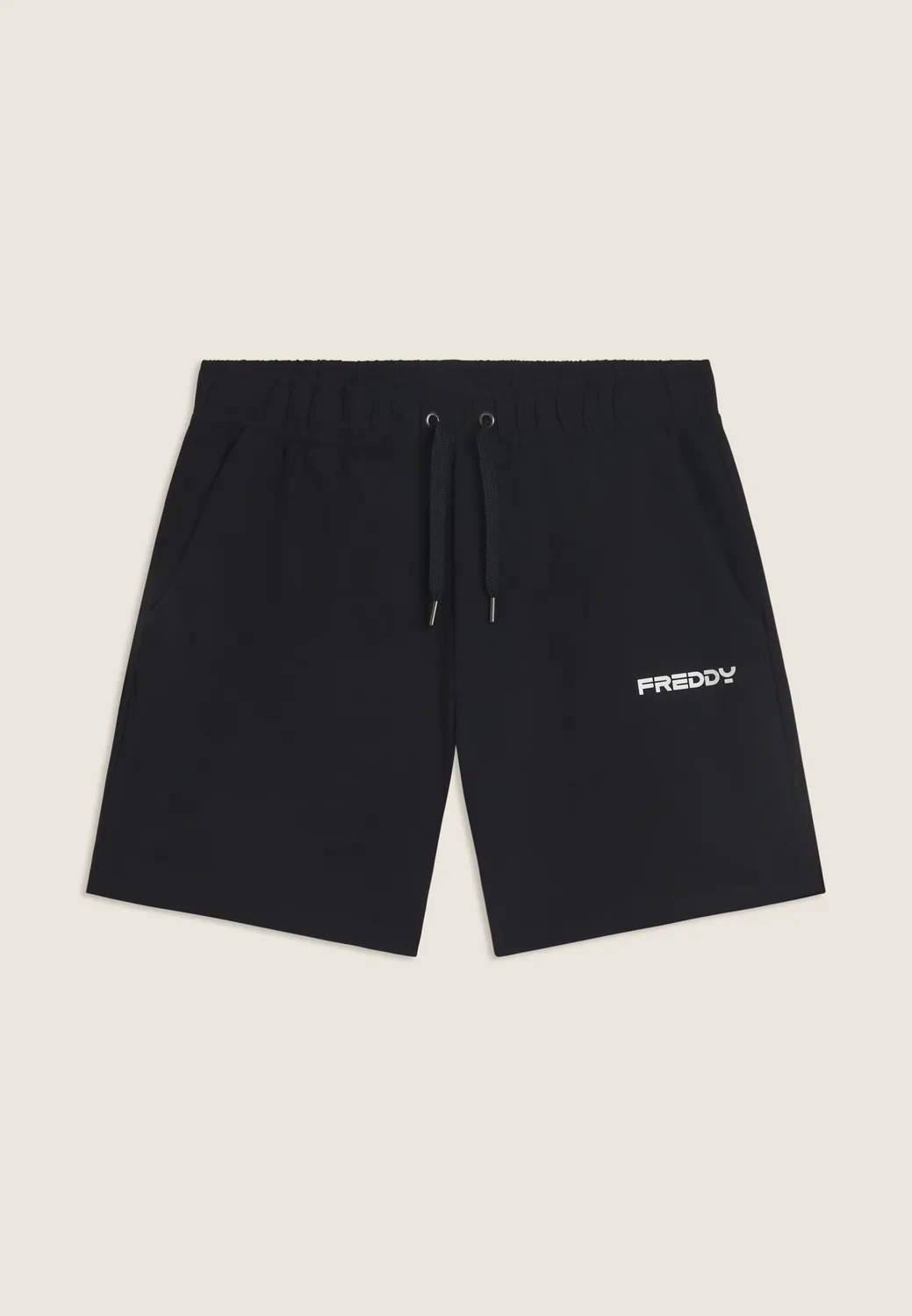 Freddy Shorts Bermuda Schwarz Heavy-Jersey stretch