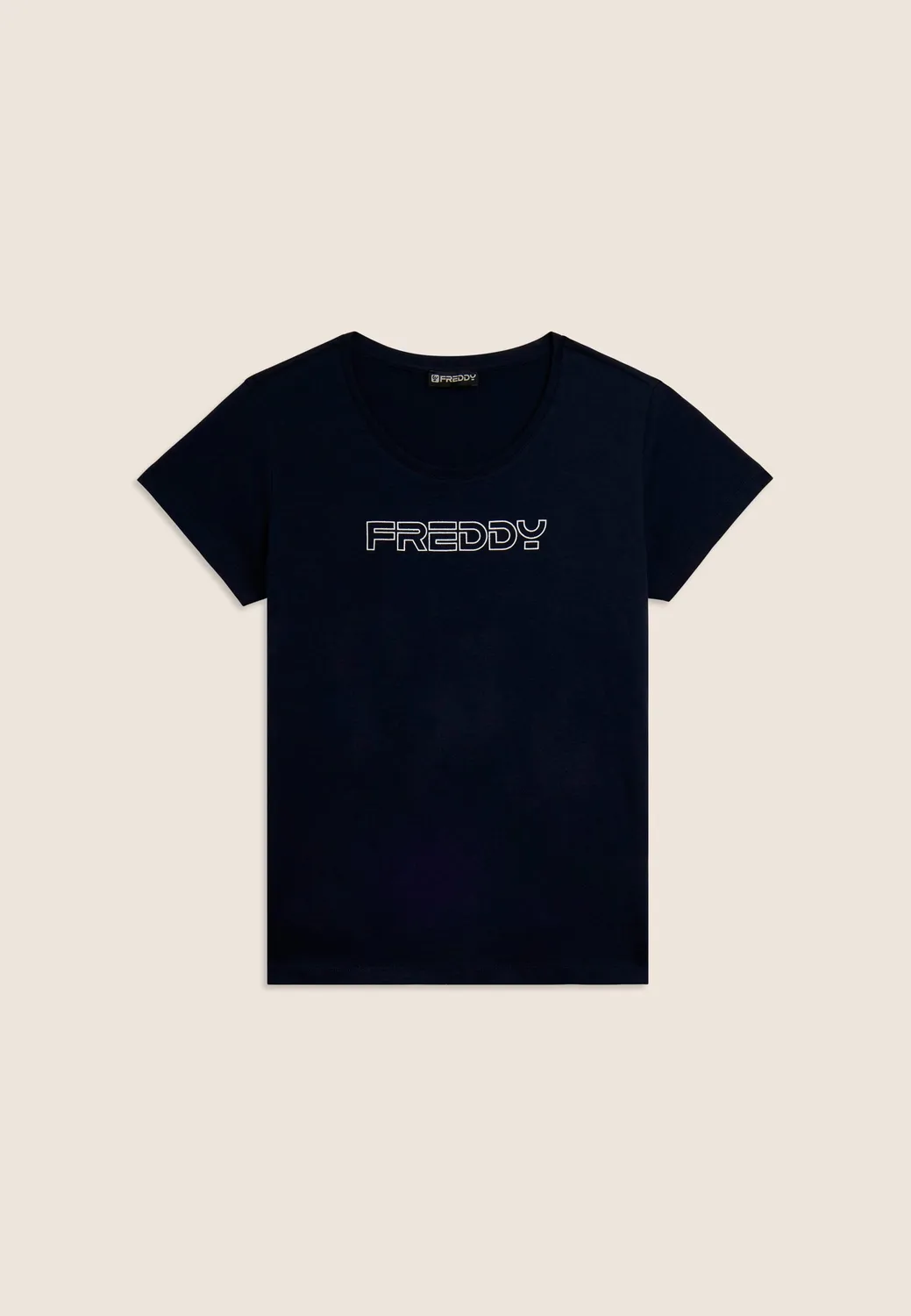 Freddy Glitter Outline Logo T-Shirt Baumwolle schwarz