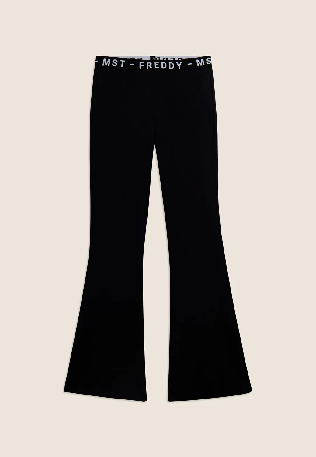 Freddy Sporthose Flare schwarz French Terry Stretch