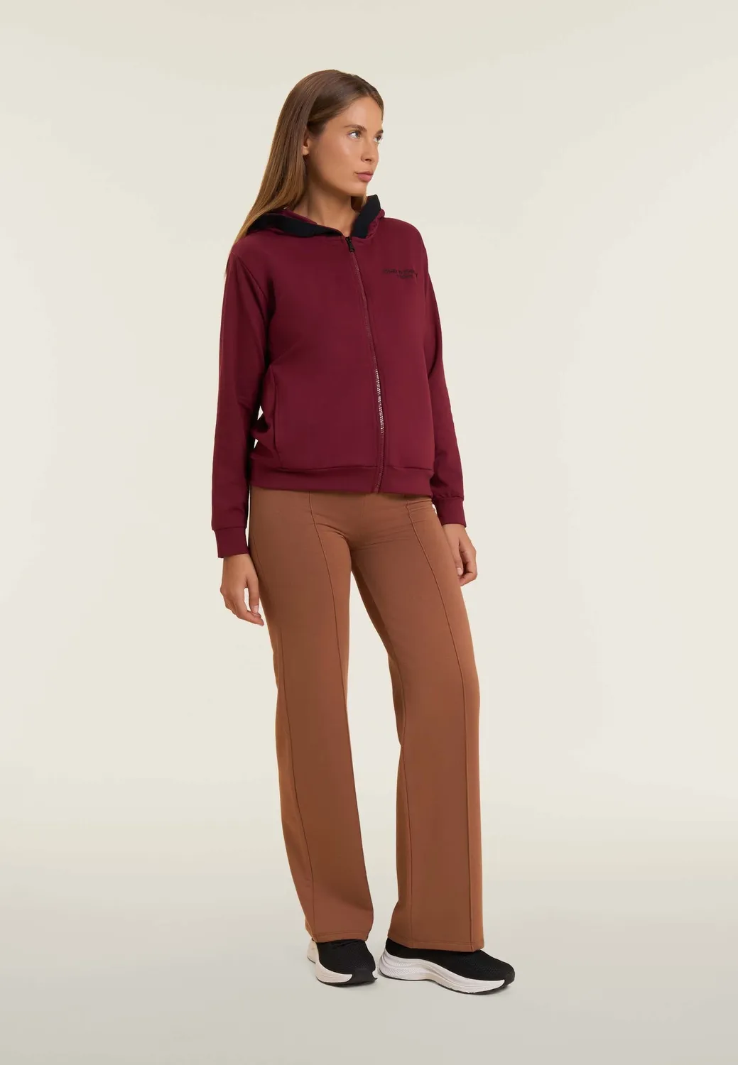 Freddy Wide Leg Hose Mittelnaht Nero Modal